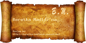 Beretka Madléna névjegykártya